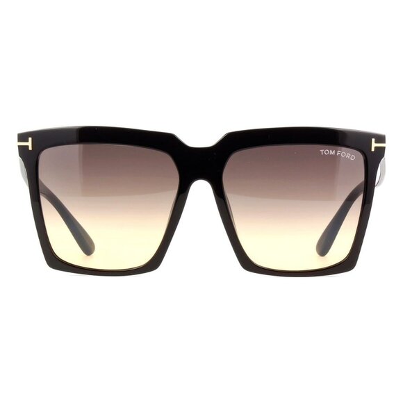 New TOM FORD Sabrina-02 Black Square FT0764/S 01B Sunglasses Women - Picture 2 of 5